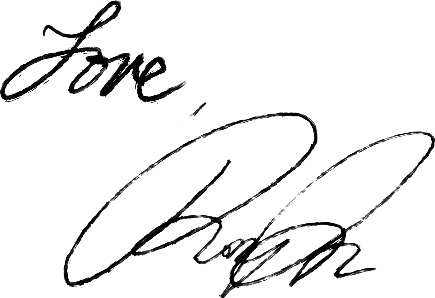 Love, R&R — Nicholas’s signature